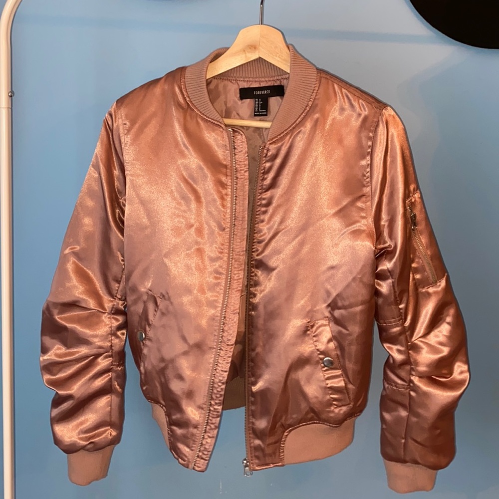 Forever 21 Metallic Bomber
